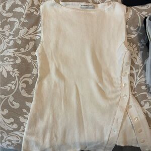Abercrombie & Fitch White Ribbed Top